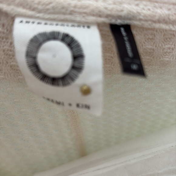 Anthropologie Akemi + Kin Morbier Oversized Cowl Neck Waffle Tunic Top Medium - Picture 10 of 11